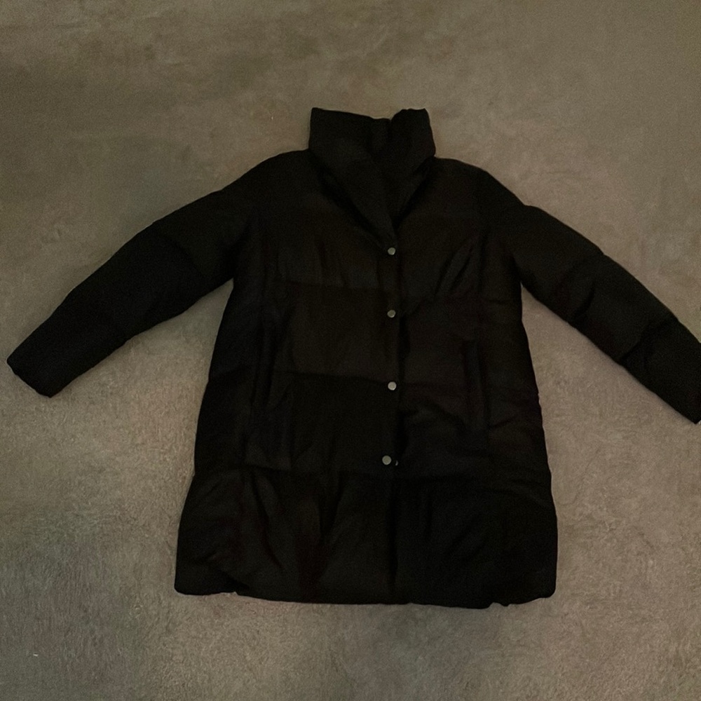 Loft trench puffer jacket